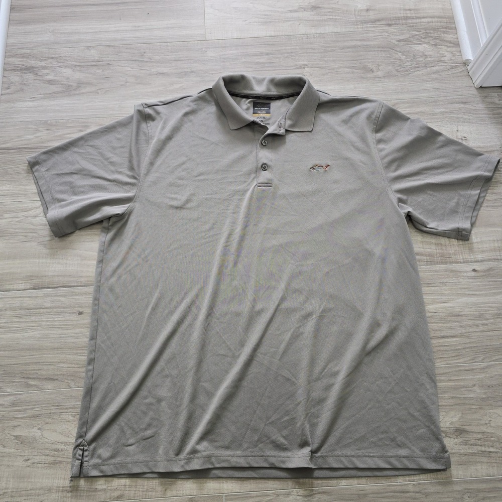 Greg Norman For Tasso Elba 2XL Polo Shirt Men's Gray Golf PlayDry 5 Iron XXL
